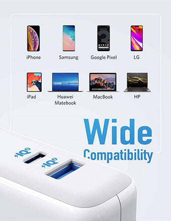 Anker 60W PIQ 3.0 & GaN Tech Dual Port Charger, PowerPort Atom III (2 Ports) Travel Charger with a 45W USB C Port, for Laptops, MacBook, iPad Pro, iPhone, Galaxy, Pixel and More Anker 60W PIQ 3.0 & GaN Tech Dual Port Charger, PowerPort Atom III (2 Ports) Travel Charger with a 45W USB C Port, for Laptops, MacBook, iPad Pro, iPhone, Galaxy, Pixel and More